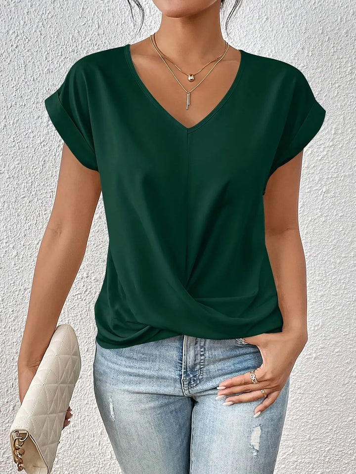Linea Aarhus® | Komfortabel T-shirt med elegant halsudskæring (MIDLERTIDIGT 1+1 GRATIS!) Charlotte Odense
