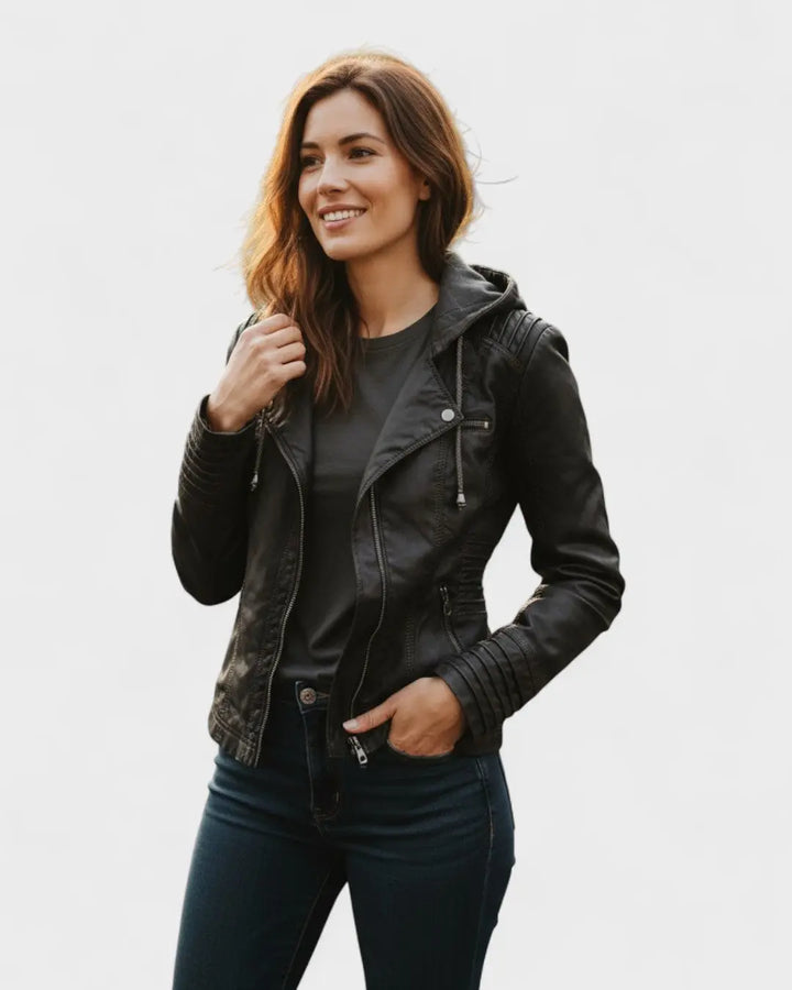 Alberte™ | Læderjakke Charlotte Odense