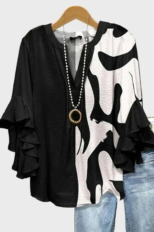 Amalie | Abstrakt Bluse Charlotte Odense