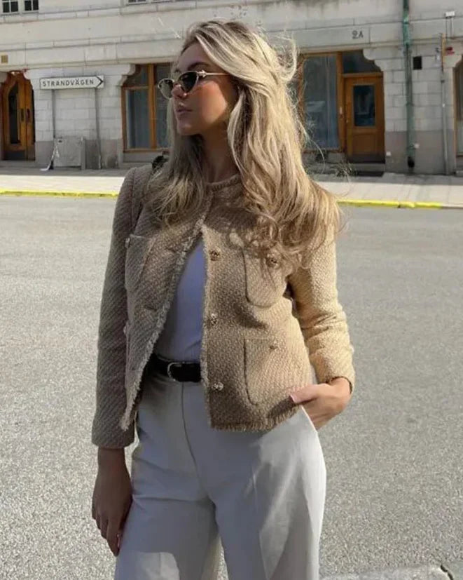 Cecilie | Beige Frakke Charlotte Odense