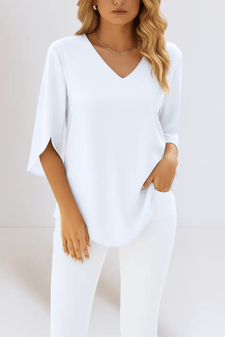 Emilie | V-hals Bluse Charlotte Odense