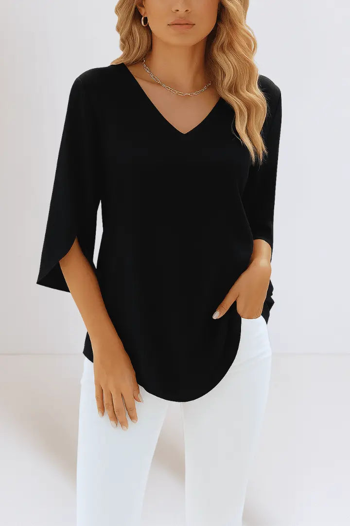 Emilie | V-hals Bluse Charlotte Odense