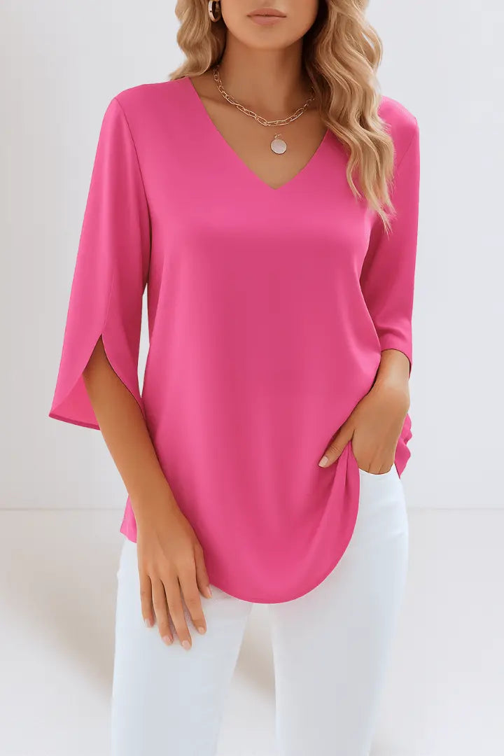 Emilie | V-hals Bluse Charlotte Odense