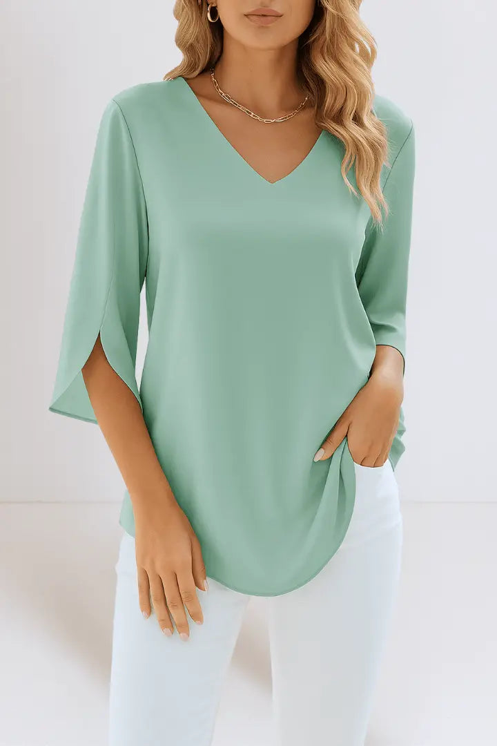 Emilie | V-hals Bluse Charlotte Odense