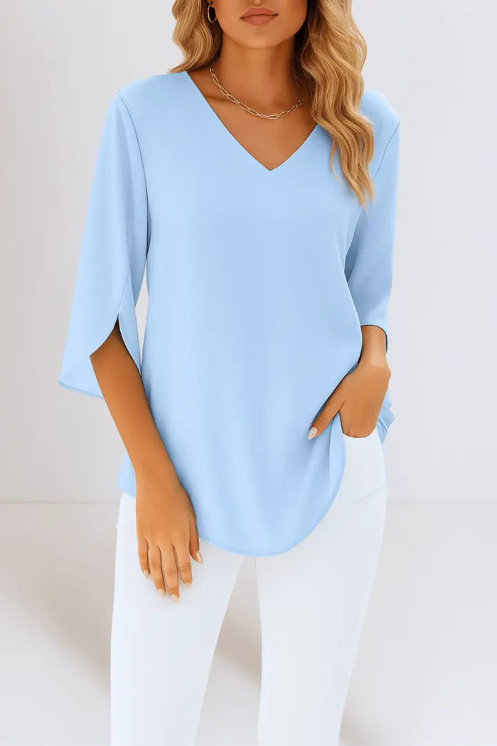 Emilie | V-hals Bluse Charlotte Odense