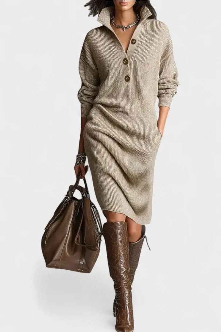 Kornelia™ | Elegant Strikket Kjole Charlotte Odense