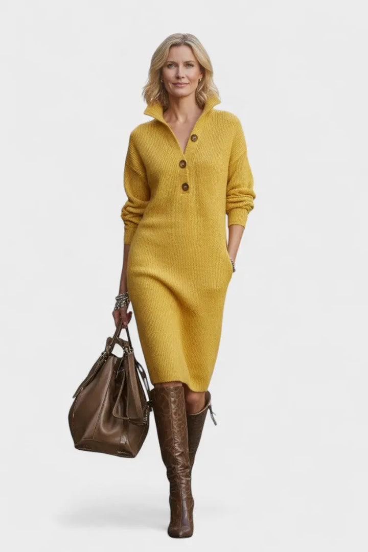 Kornelia™ | Elegant Strikket Kjole Charlotte Odense
