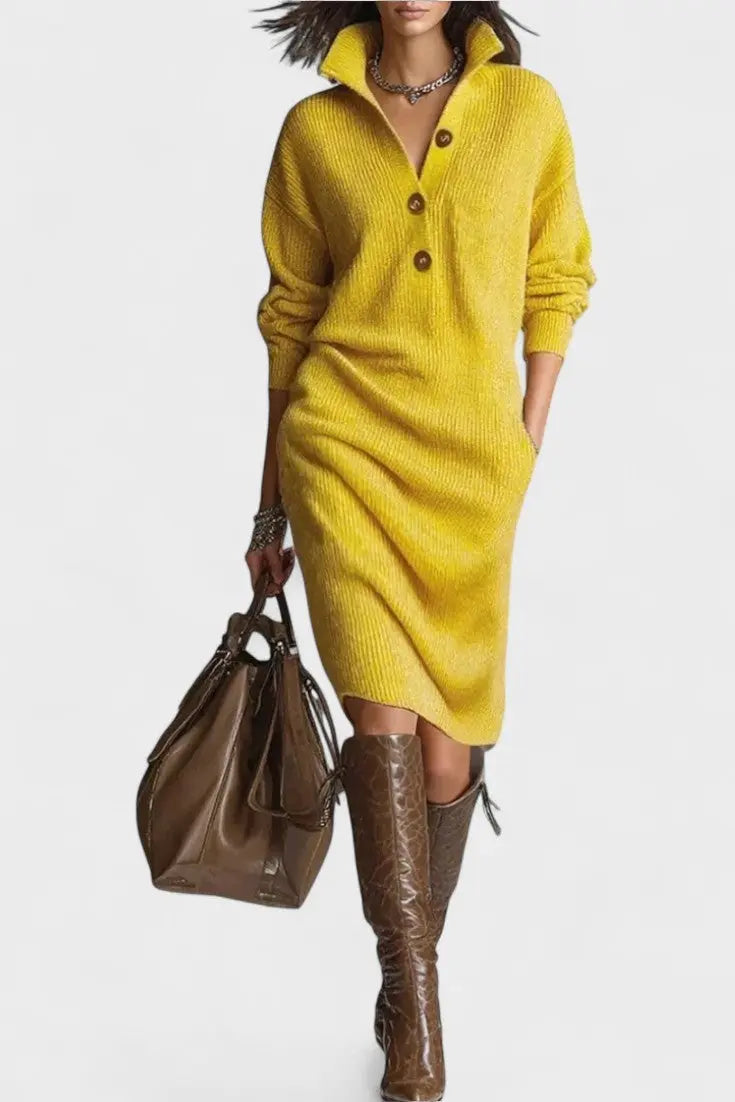 Kornelia™ | Elegant Strikket Kjole Charlotte Odense