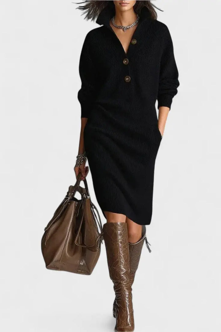 Kornelia™ | Elegant Strikket Kjole Charlotte Odense