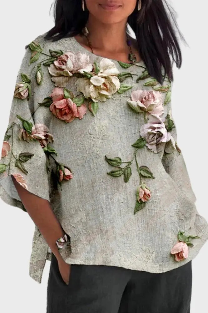 Malina | Blomstret top Charlotte Odense