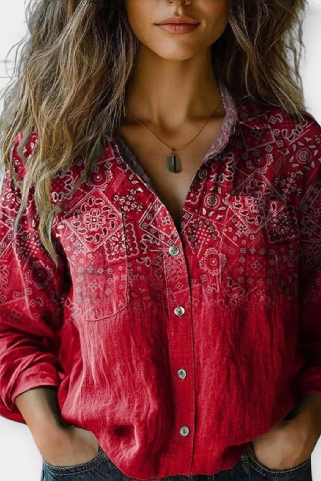 Mille | Vintage mønsterbluse Charlotte Odense