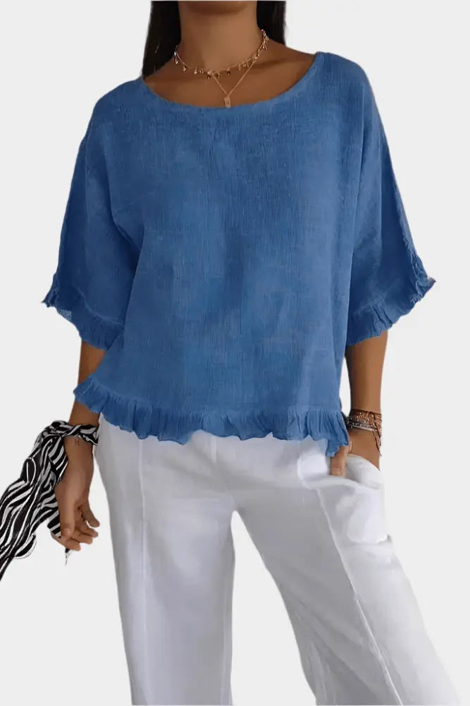 Saga | Linned Bluse Charlotte Odense