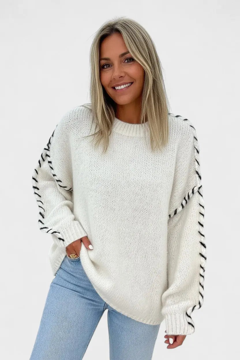 Soňa™ | Letstrikket sweater Charlotte Odense