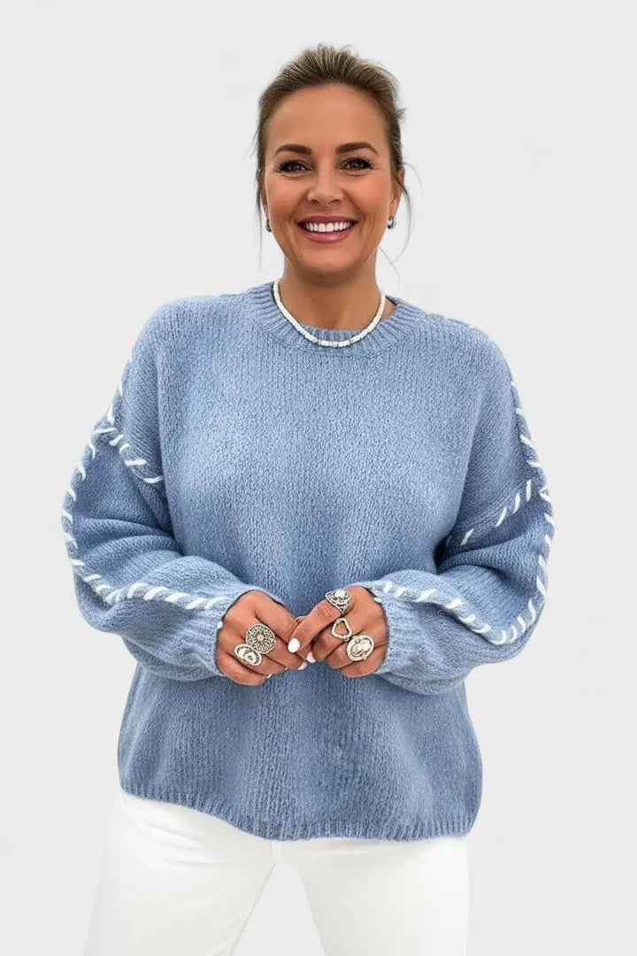 Soňa™ | Letstrikket sweater Charlotte Odense