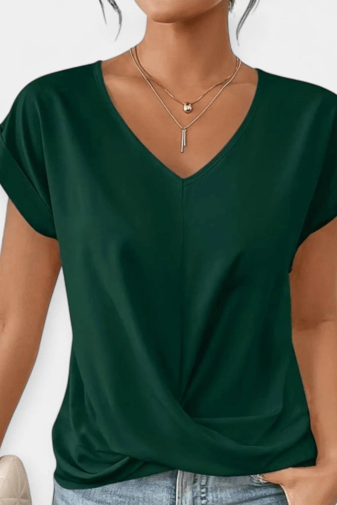 Stine | V-hals bluse Charlotte Odense