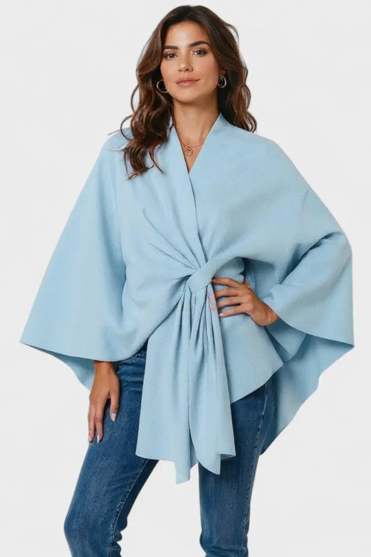 Yvette | Elegant Draperet Poncho Charlotte Odense